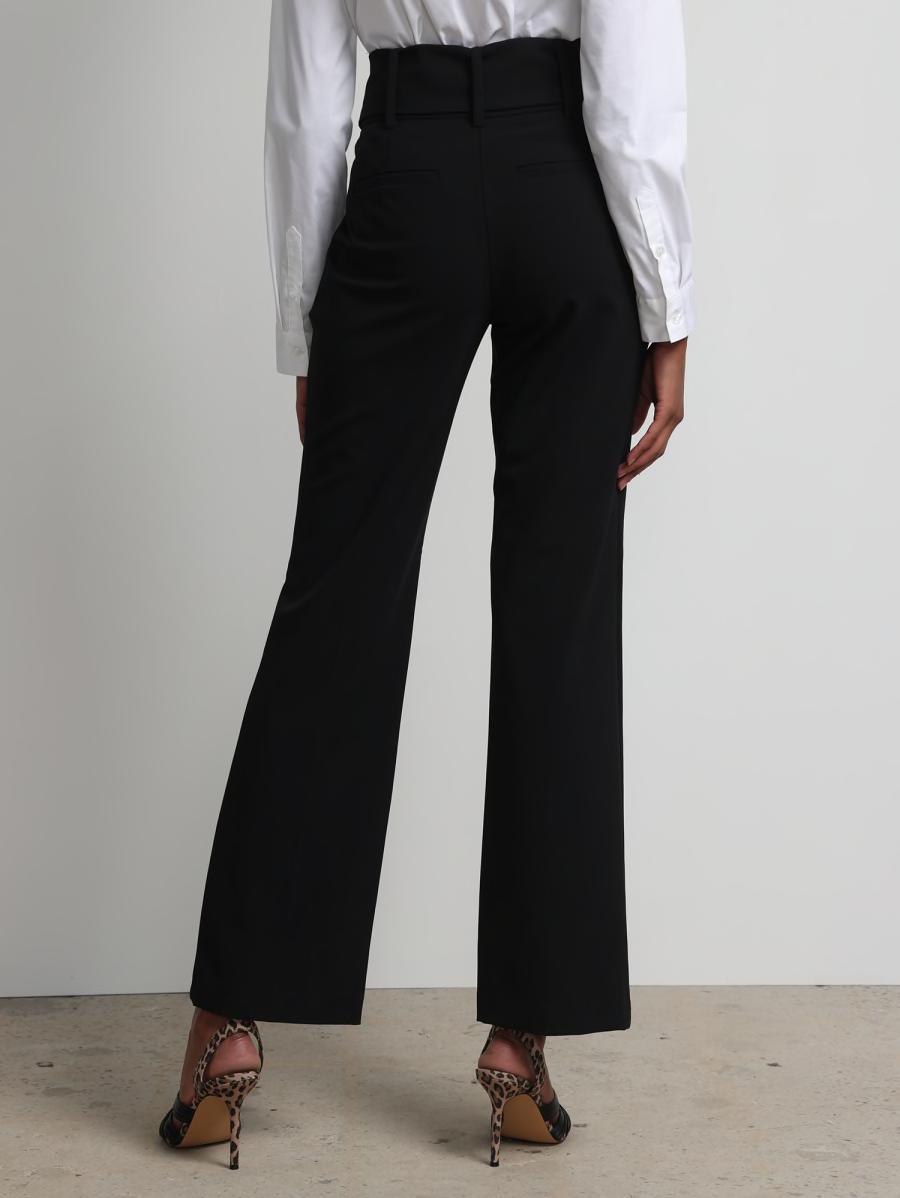 Women Solid Belted Trouser