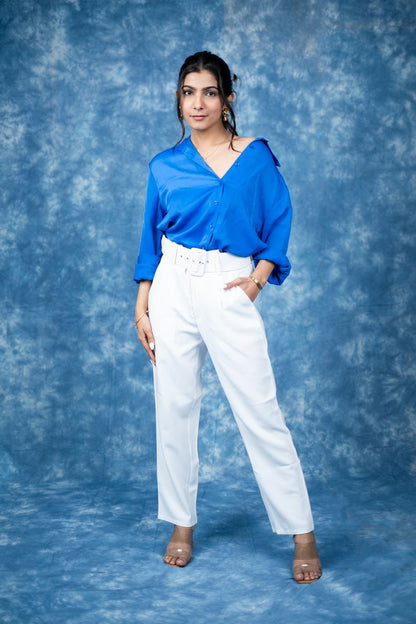 Women Satin Shirt (Full Sleeve )