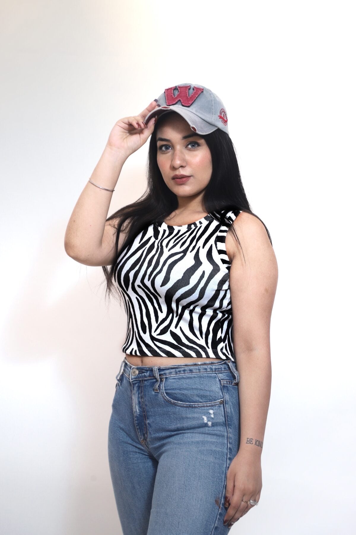 Zebra Print Crop Top